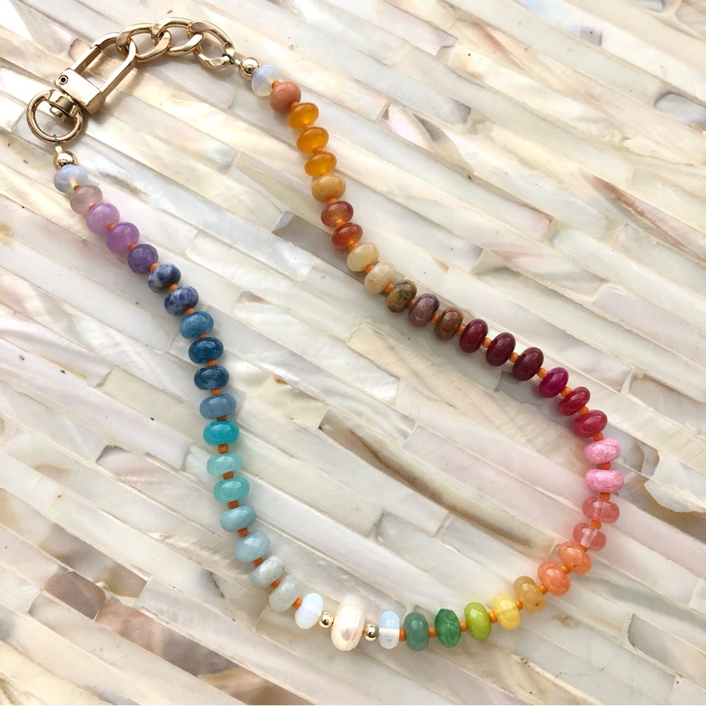 Rainbow II 🌈 Stone Crystal Candy Necklace - Picture 11 of 15